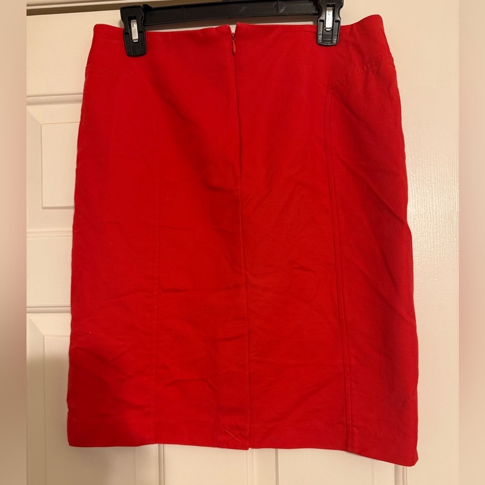 Kenar Fiery Lipstick Red Pencil Skirt 10 Medium - Picture 4 of 6